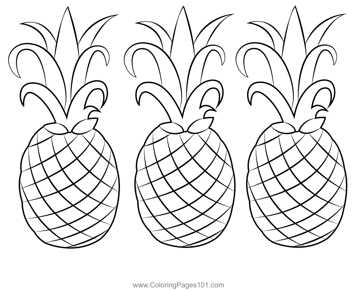 Free Printable Coloring Pages Of Pineapples