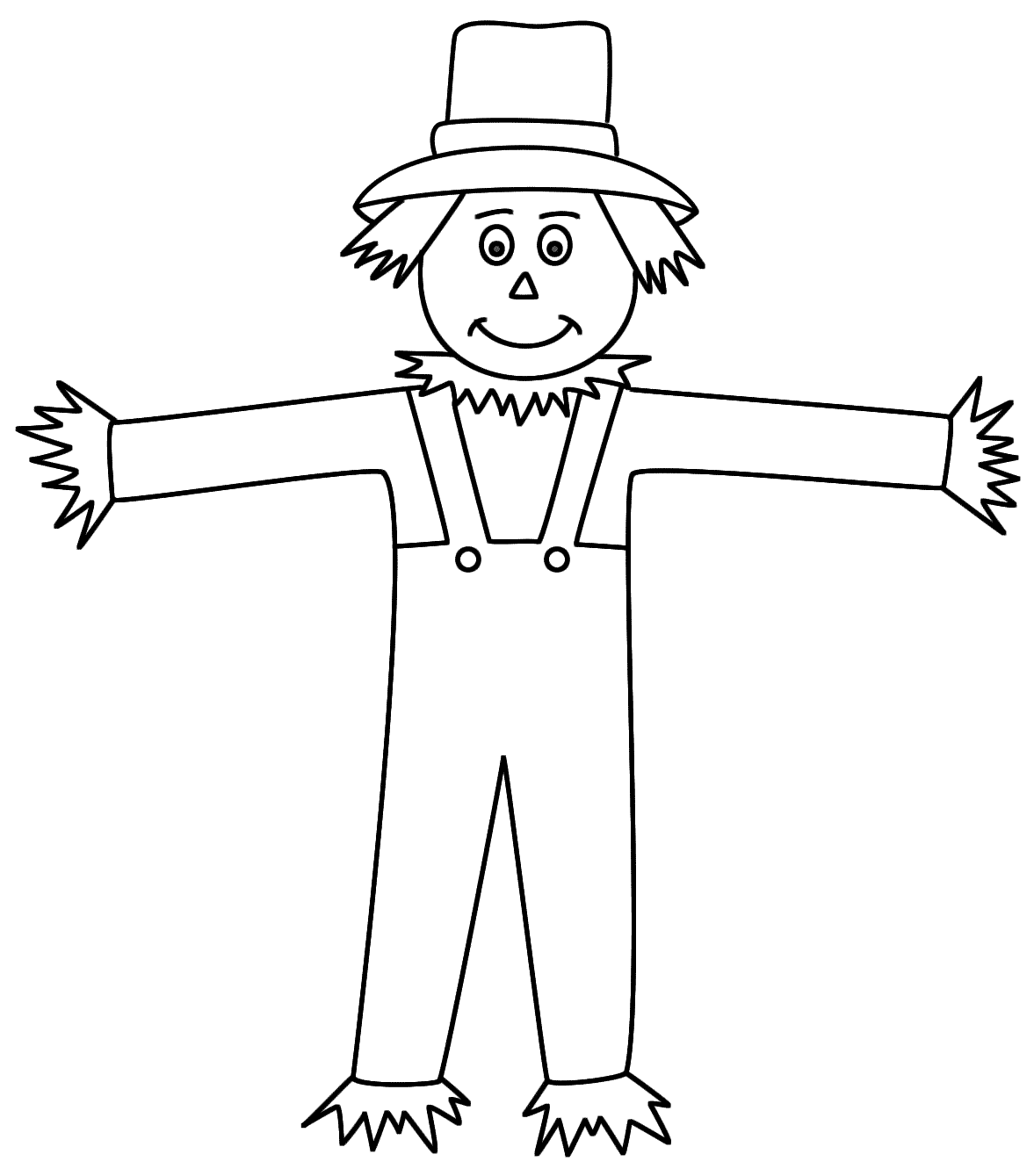 Free Printable Scarecrow Coloring Page