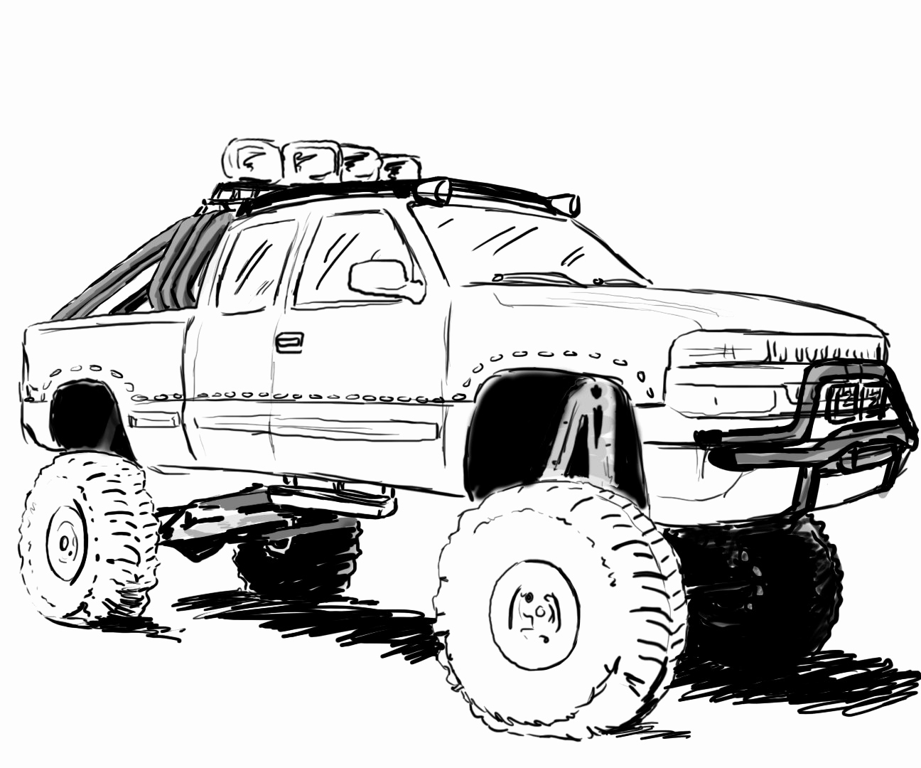 Truck Printable Coloring Pages