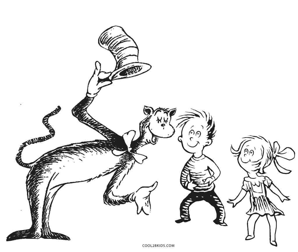 Dr Seuss Printable Coloring Page