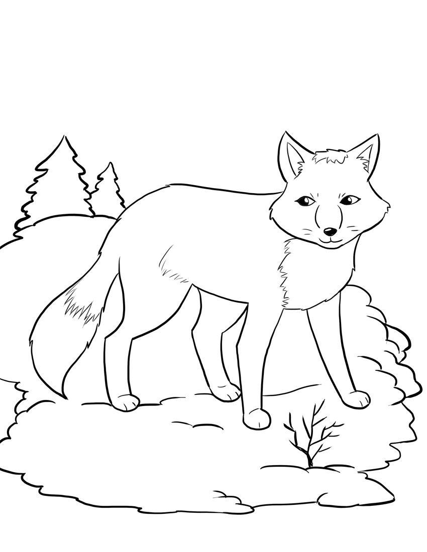 Free Printable Fox Coloring Pages For Kids