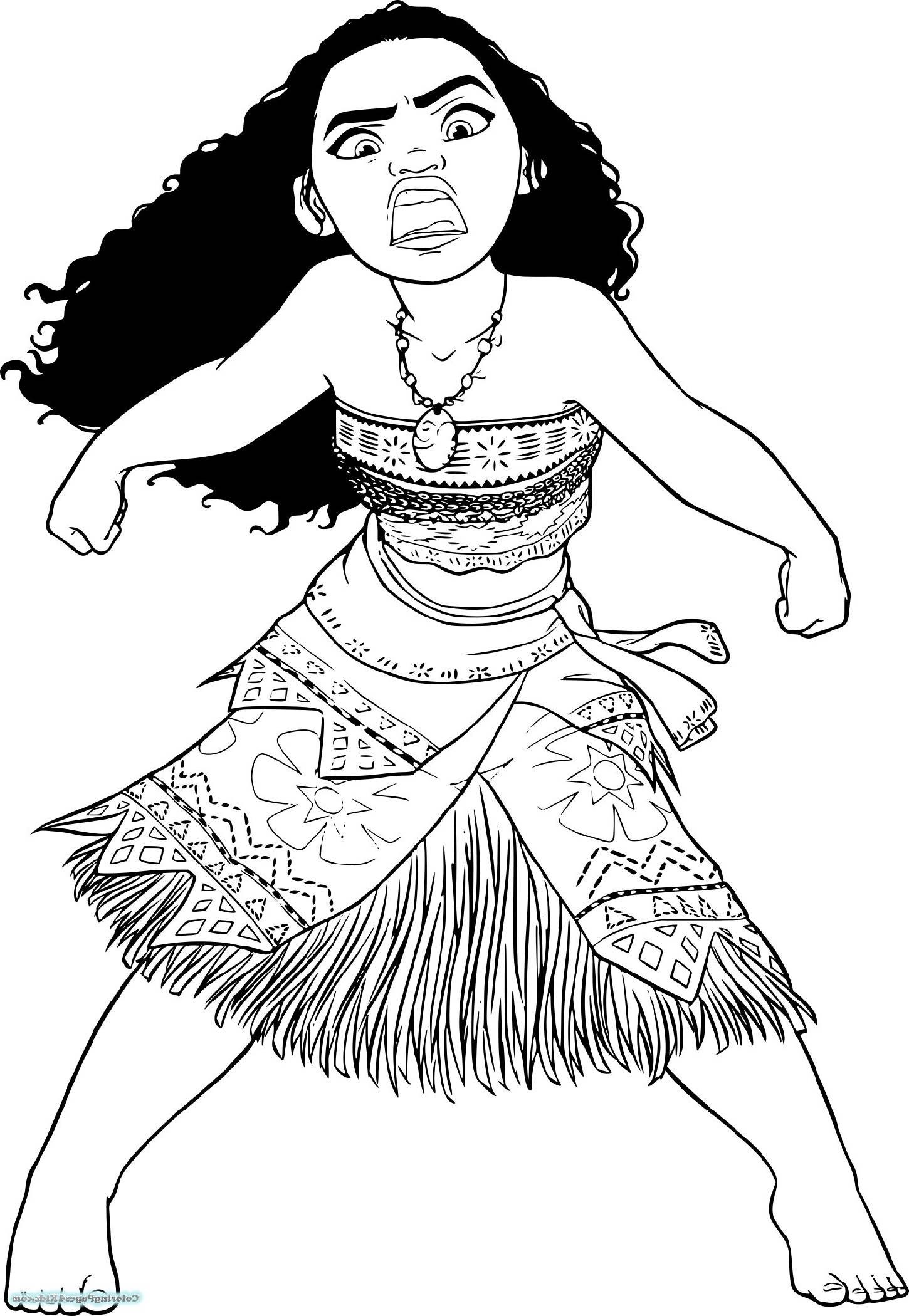 Free Printable Little Moana Coloring Educative Printable