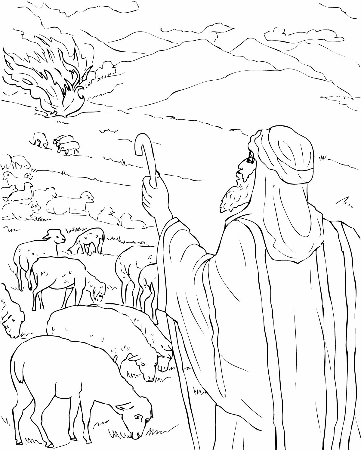 Free Printable Moses Coloring Pages For Kids