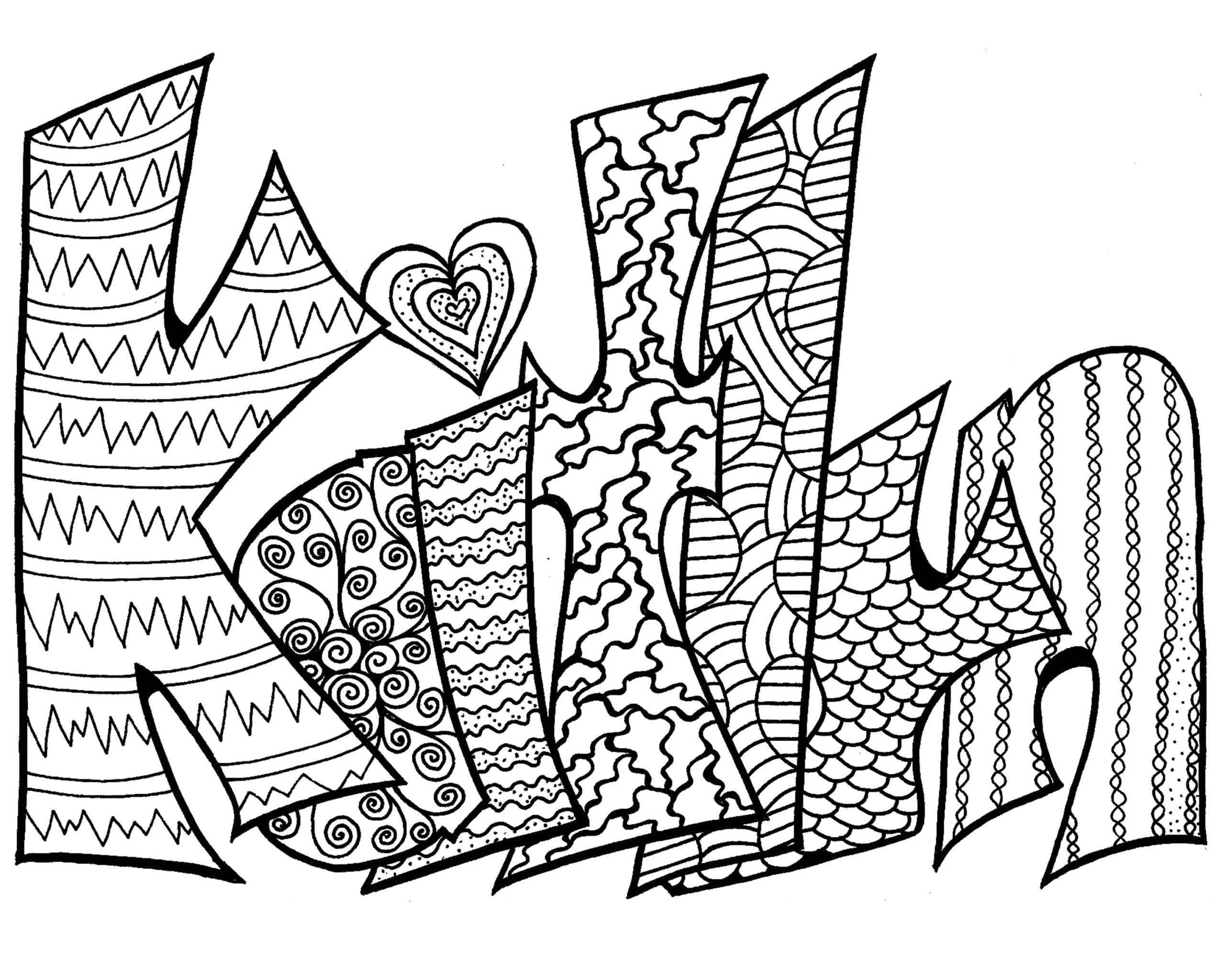 Free Printable Name Coloring Pages At GetDrawings Free Download
