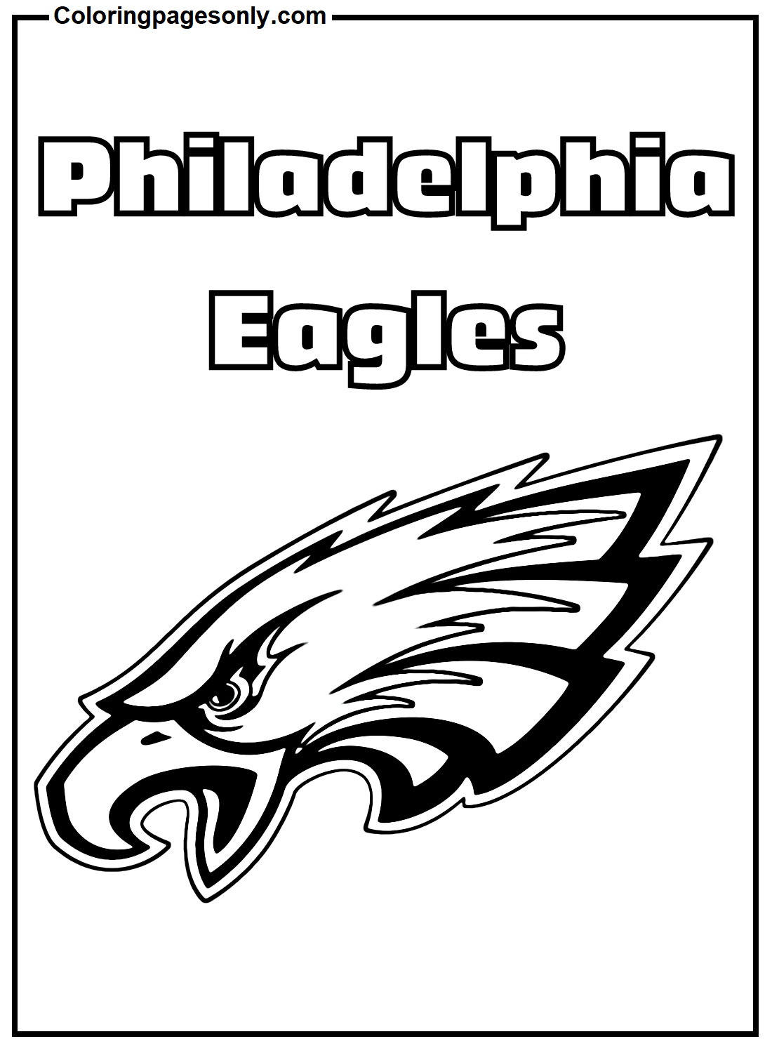Free Printable Philadelphia Eagles Coloring Page Free Printable Coloring Pages