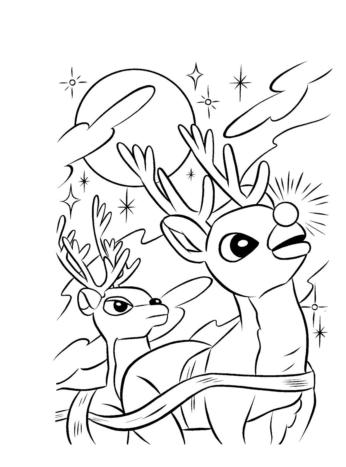 Free Printable Reindeer Coloring Pages For Kids Animal Place