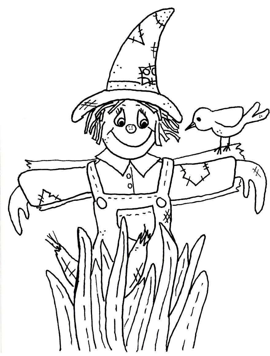 Free Printable Scarecrow Coloring Pages