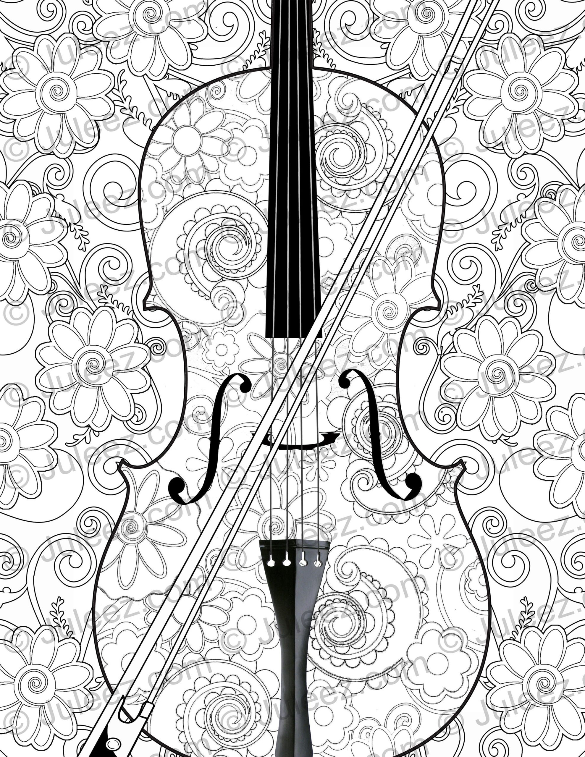 Free Printable Violin Coloring Pages Askworksheet