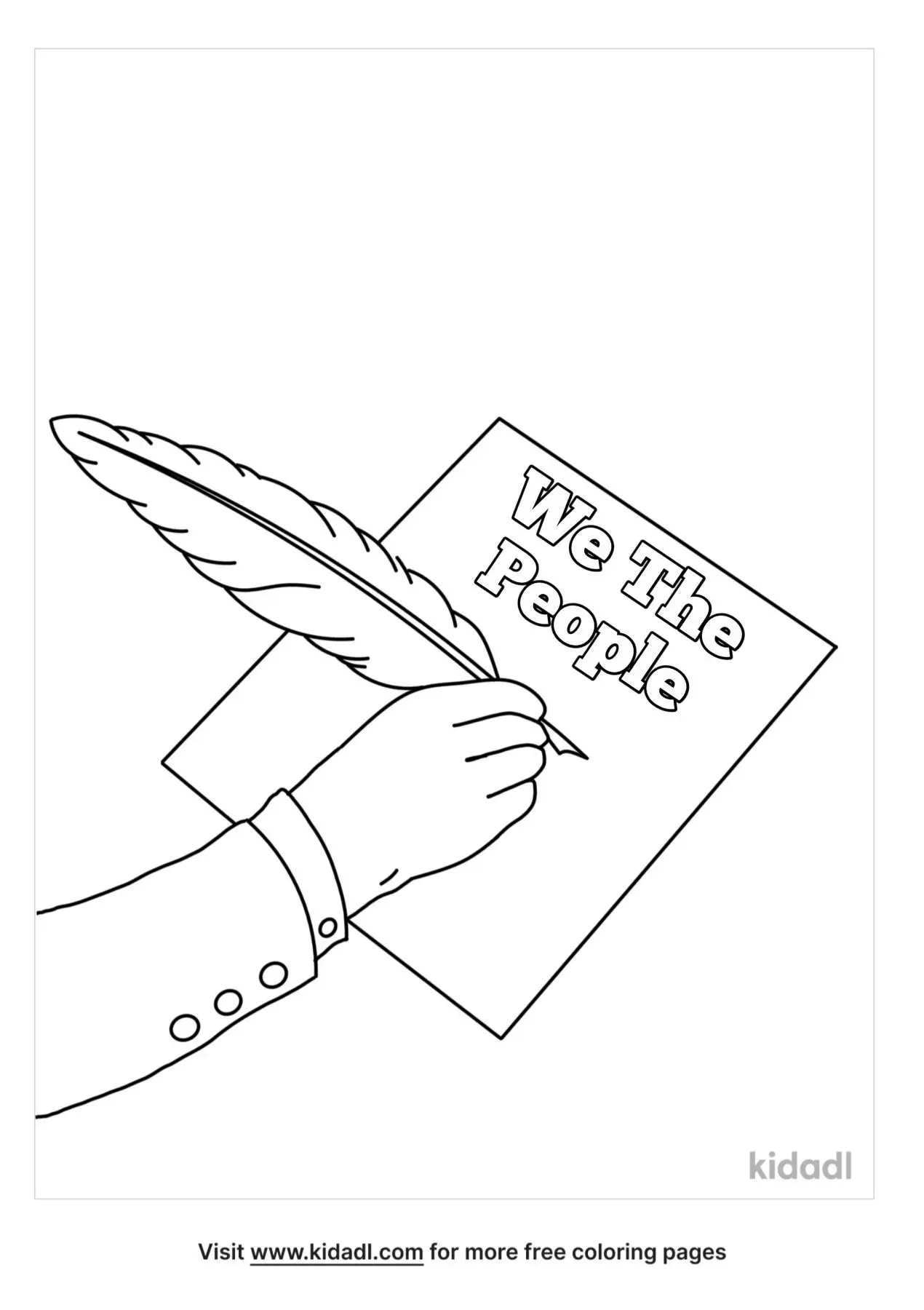 Free Signing The Constitution Coloring Page Coloring Page Printables Kidadl