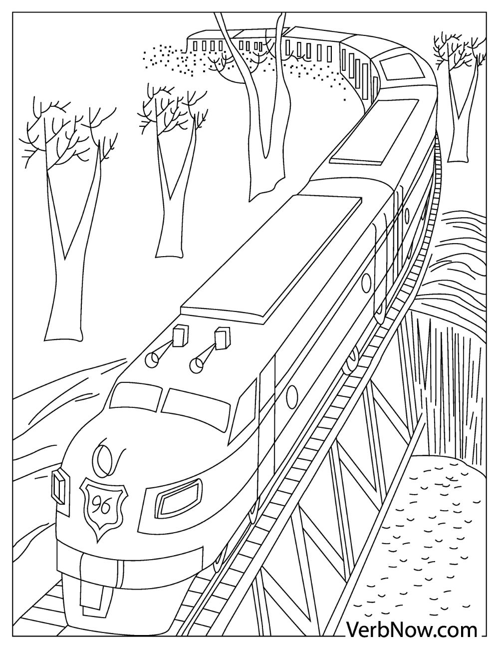 Free TRAIN Coloring Pages Your Kids Will Love Download PDFs VerbNow