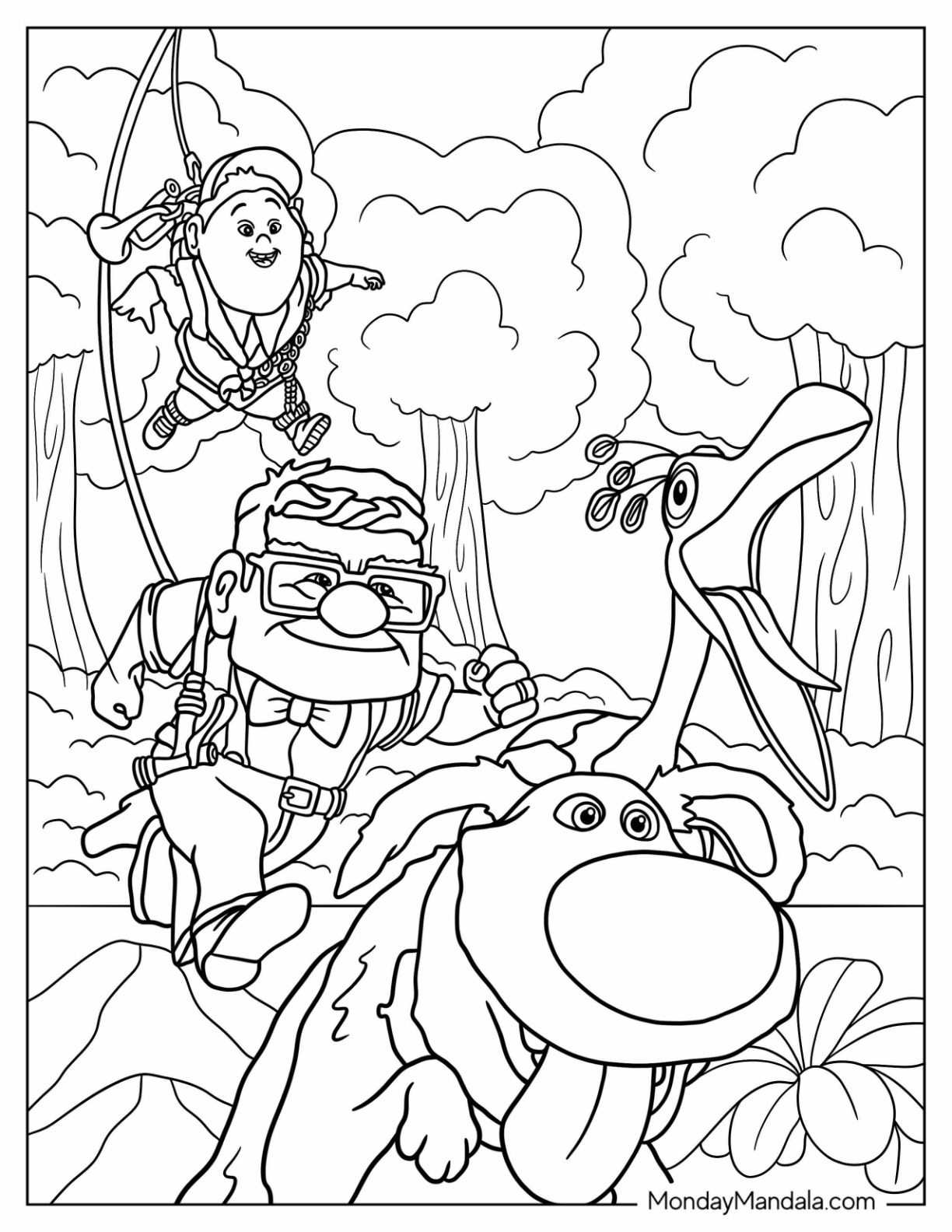 Free Up Movie Coloring Pages