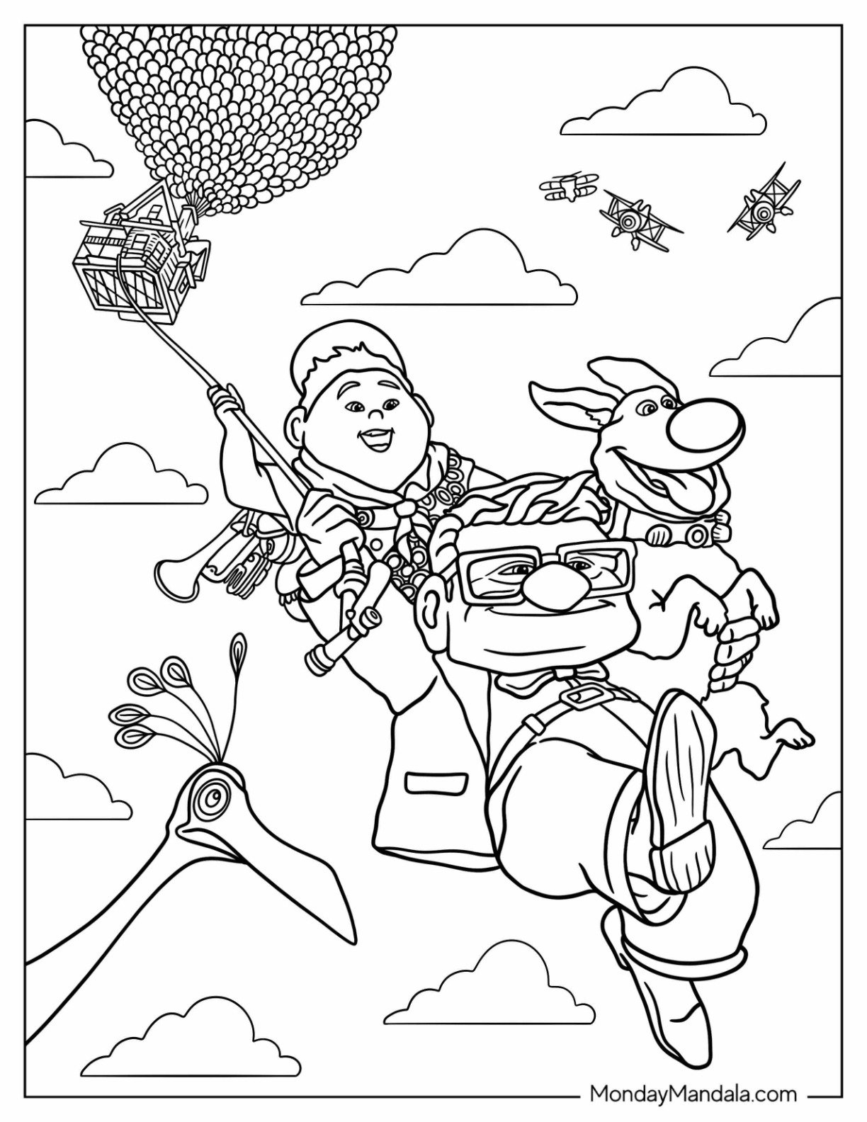 Free Up Movie Coloring Pages