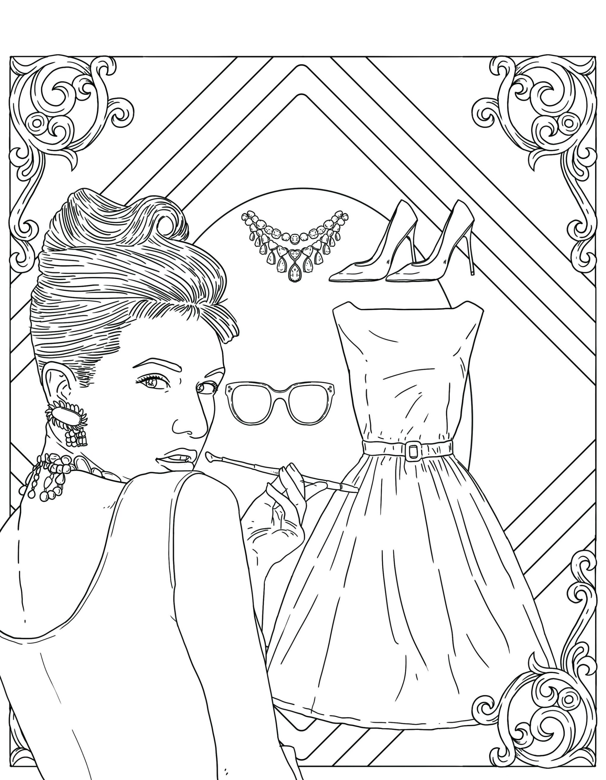 Freebie Friday 09 04 20 Free Fashion Coloring Page