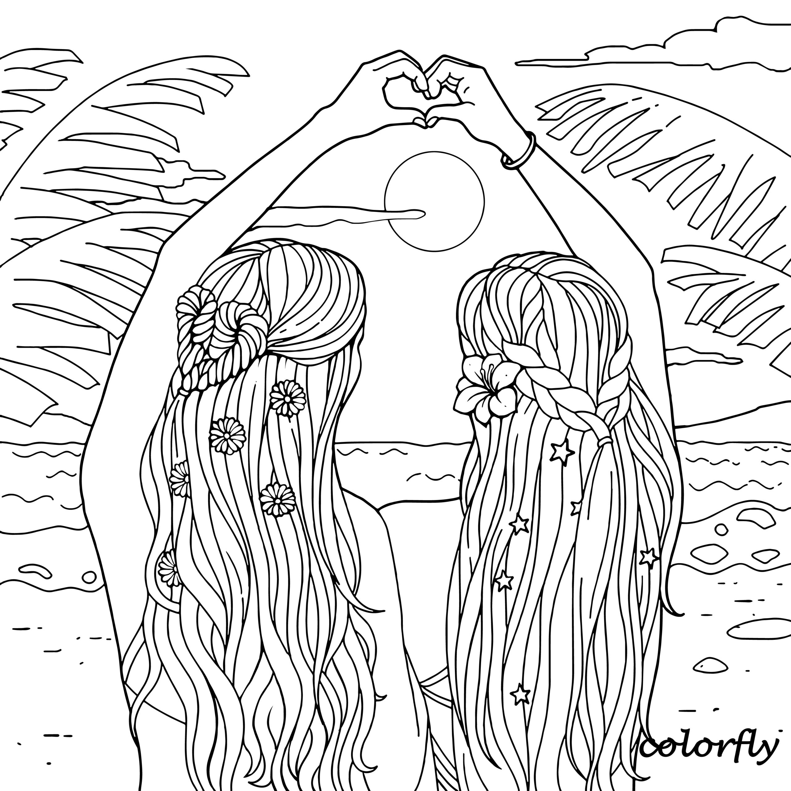 Best Friends Coloring Pages