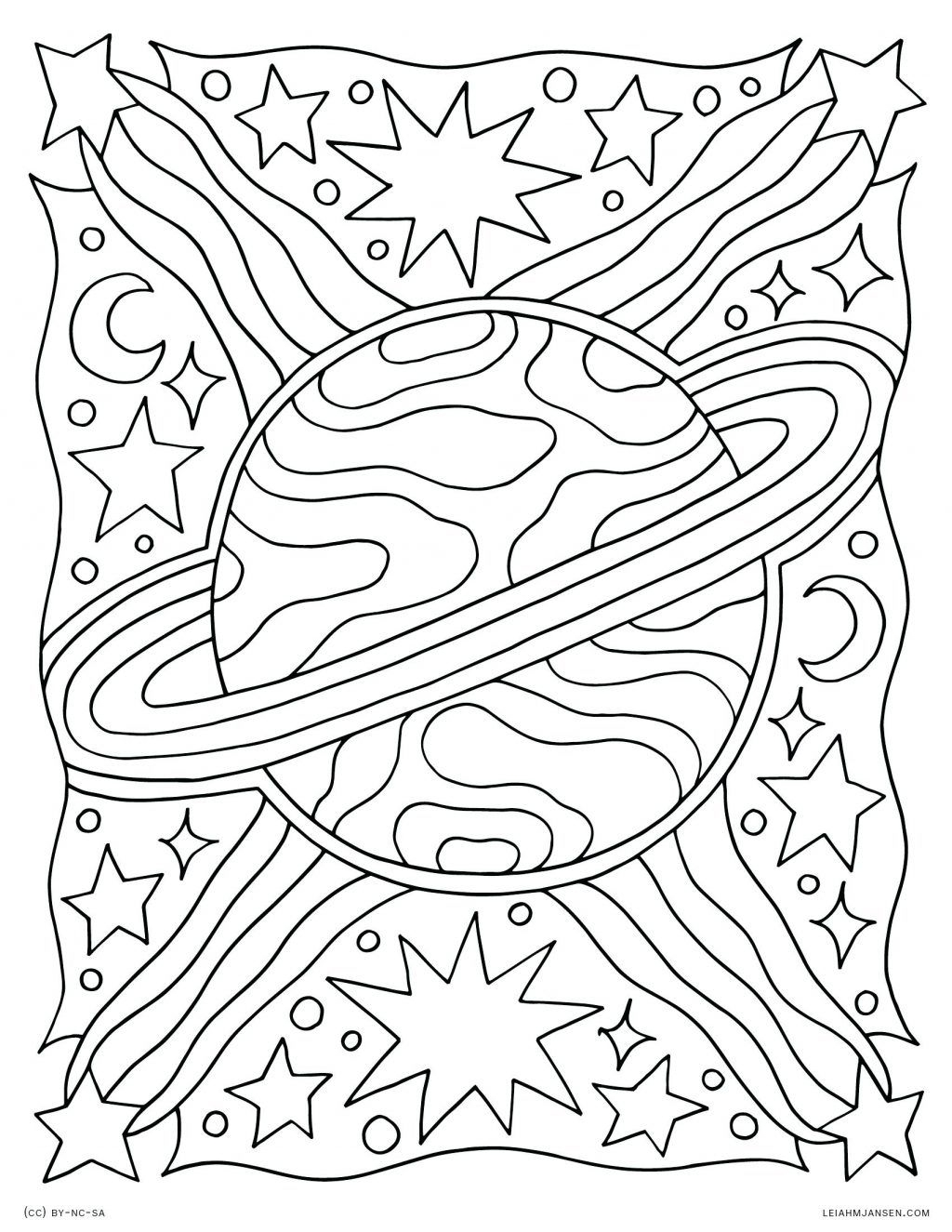 Galaxy Outer Space Coloring Pages Thekidsworksheet