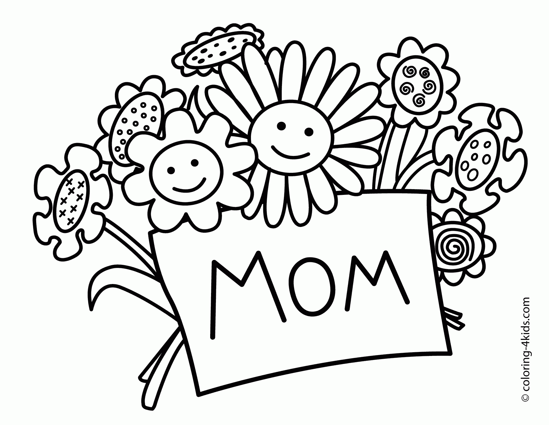 Gambar Mother Day Coloring Pages Kids Printable Free Mom Birthday Di Rebanas Rebanas