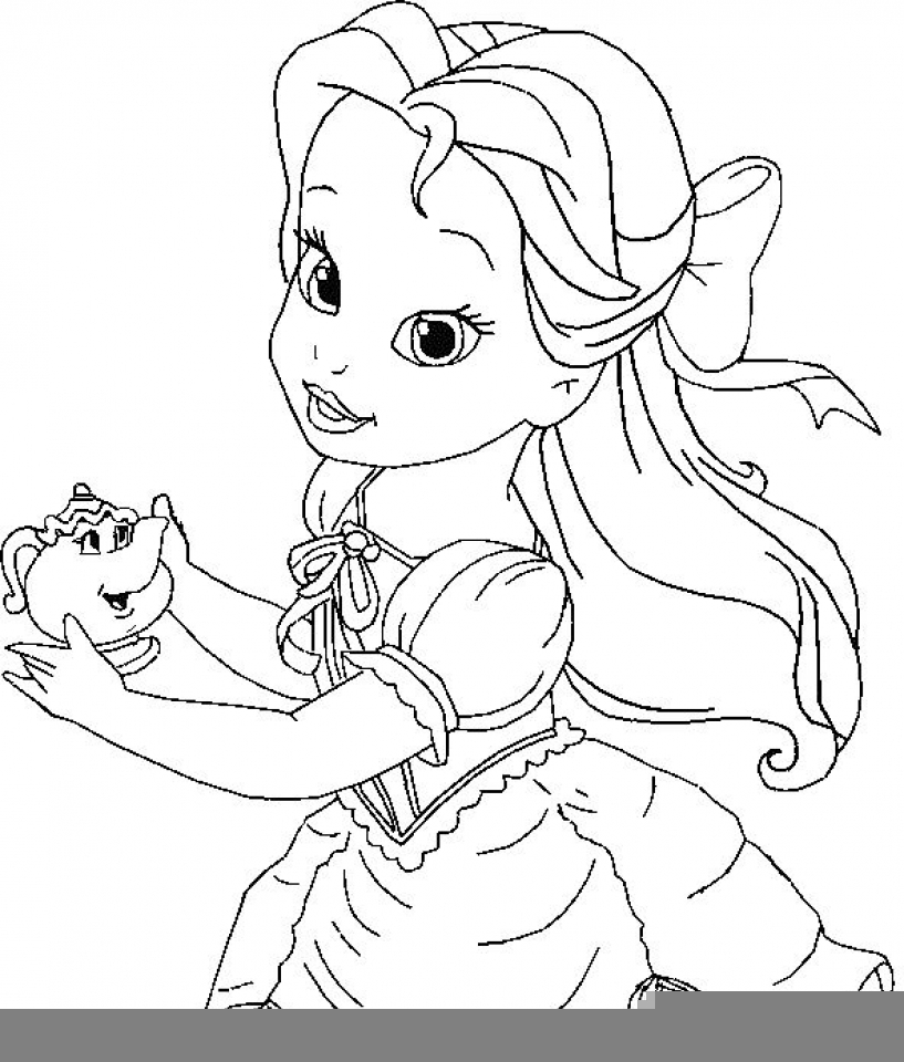 Belle Coloring Pages
