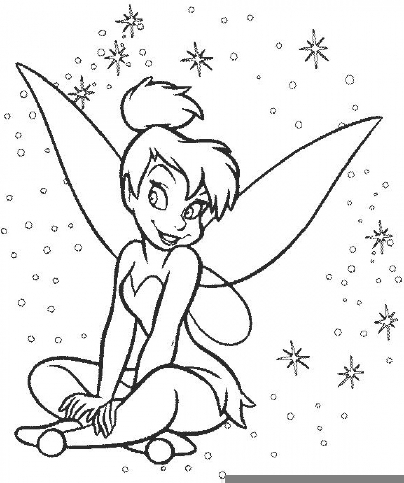 Printable Coloring Pages Tinkerbell