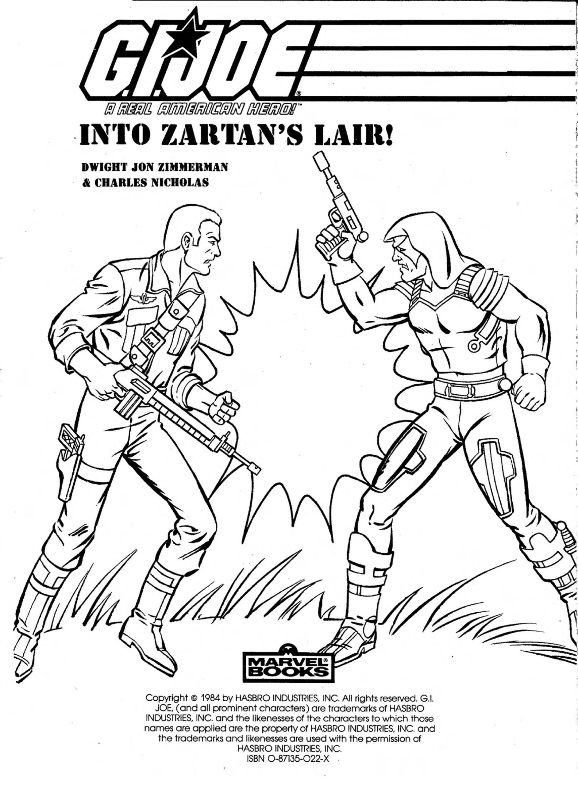 GI Joe Coloring Book Into Zartan S Lair PDF Digital File Etsy