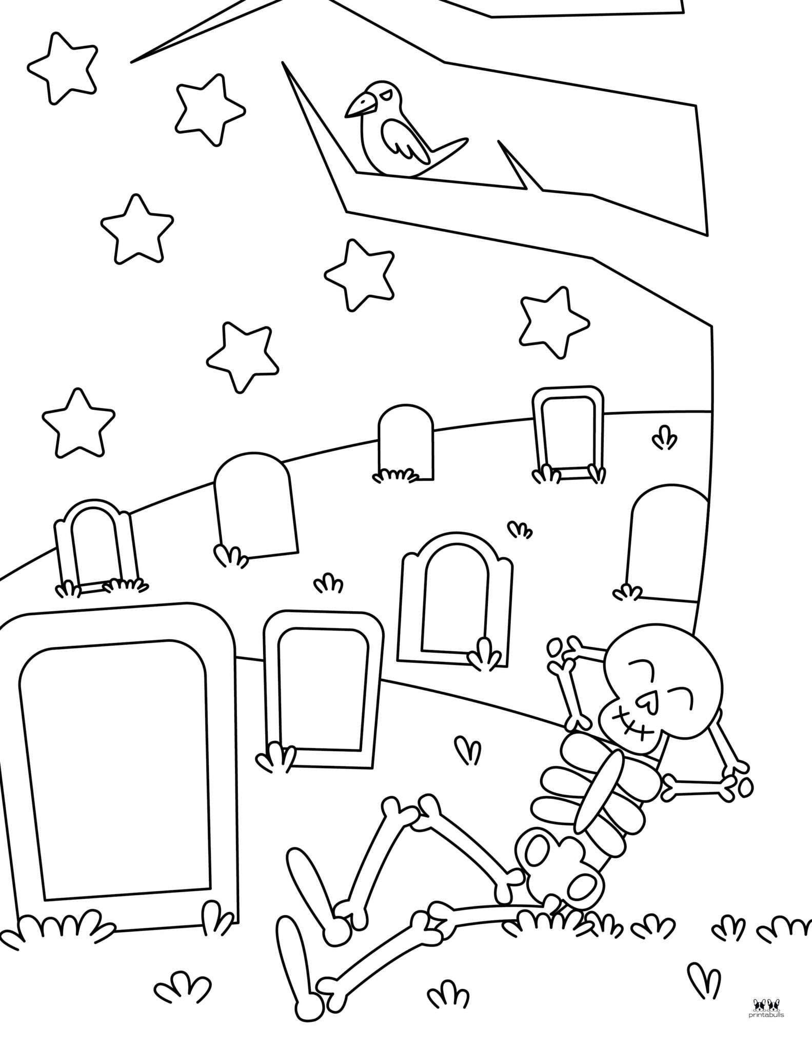 Graveyard Coloring Pages