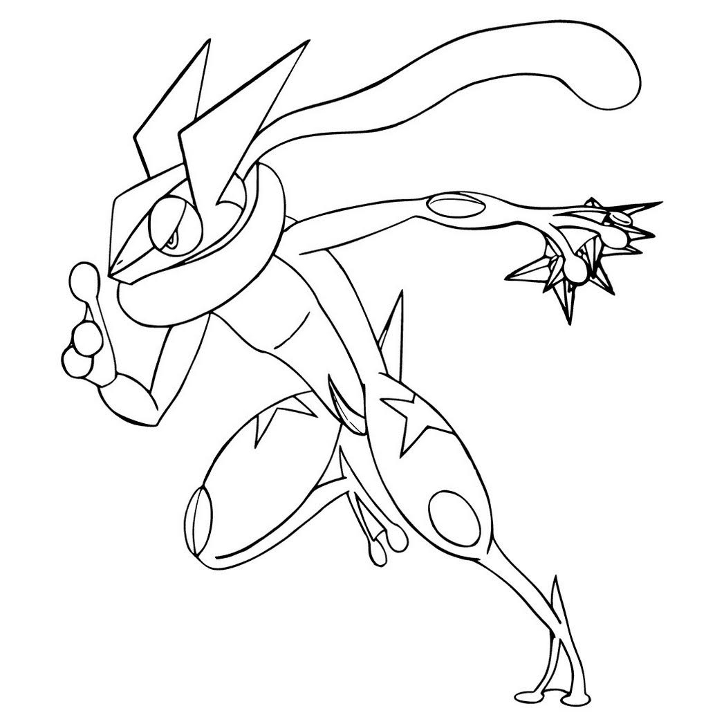 Greninja Coloring Pages Of Pokemon Free Pokemon Coloring Pages