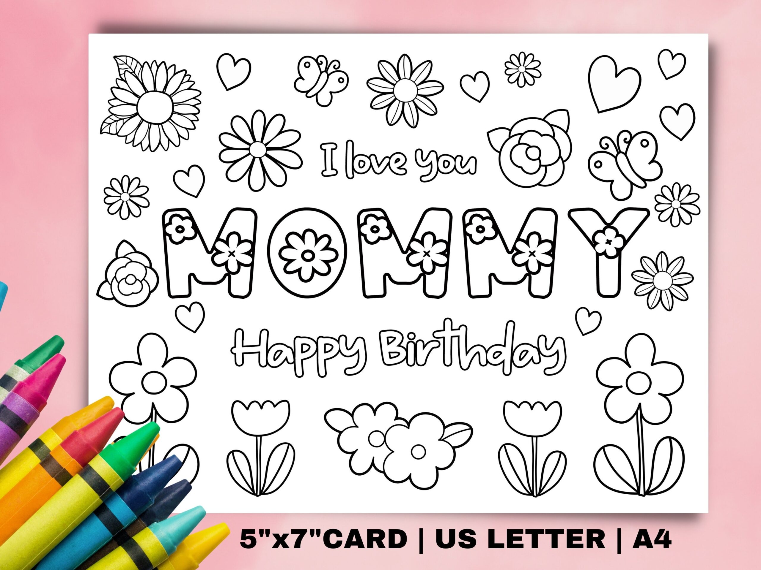 Happy Birthday Mom Coloring Pages