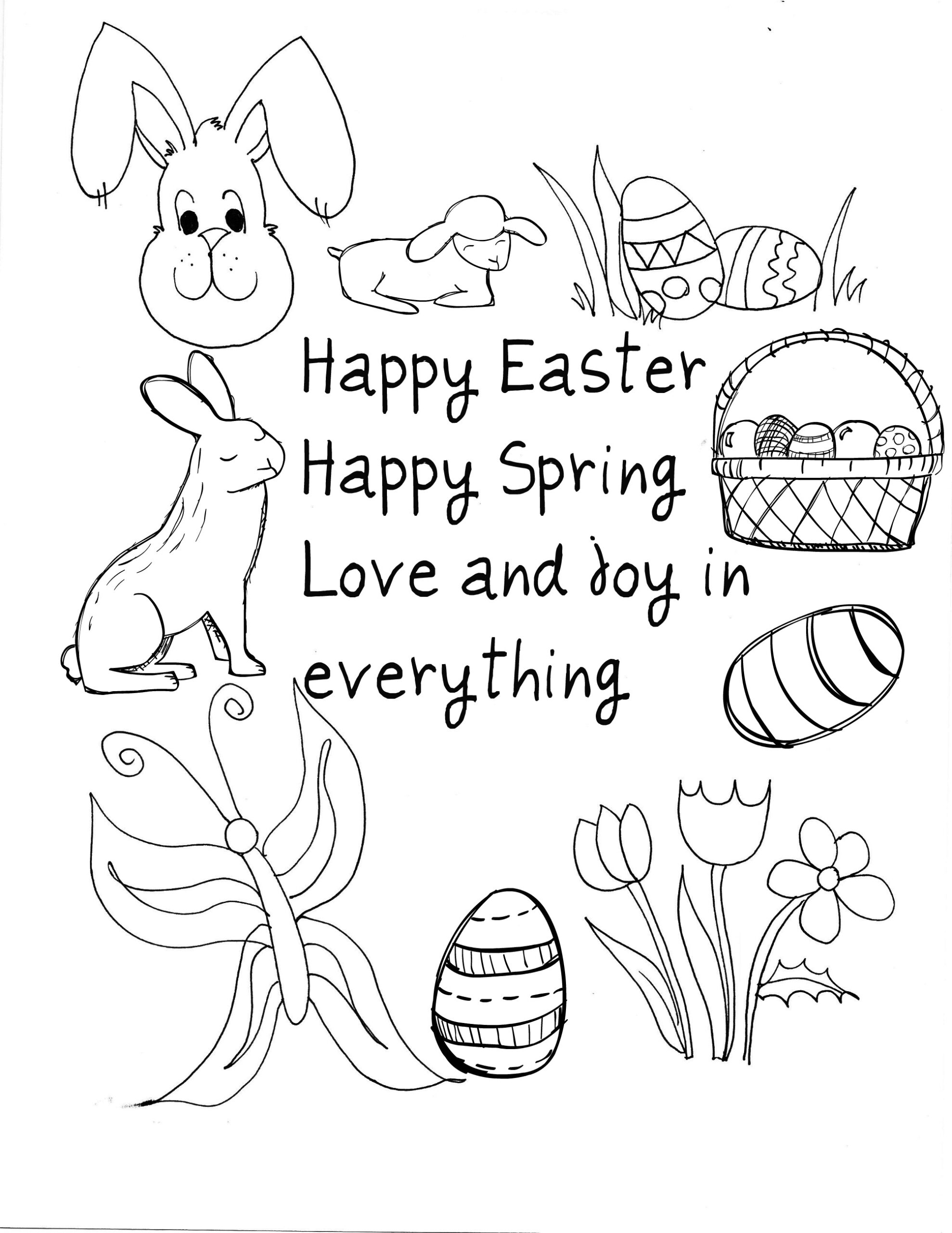 Happy Easter Coloring Pages