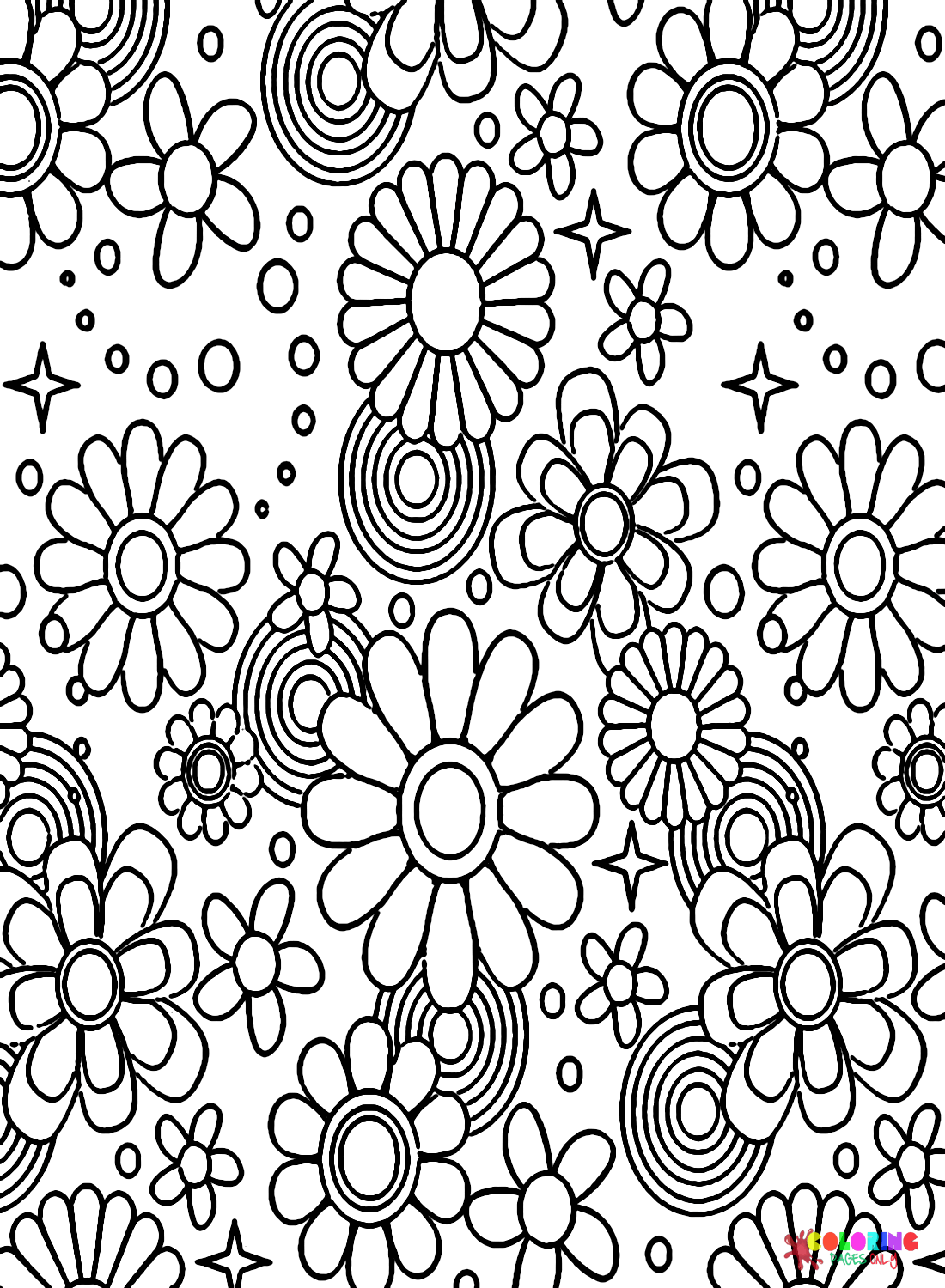 Hippie Coloring Pages