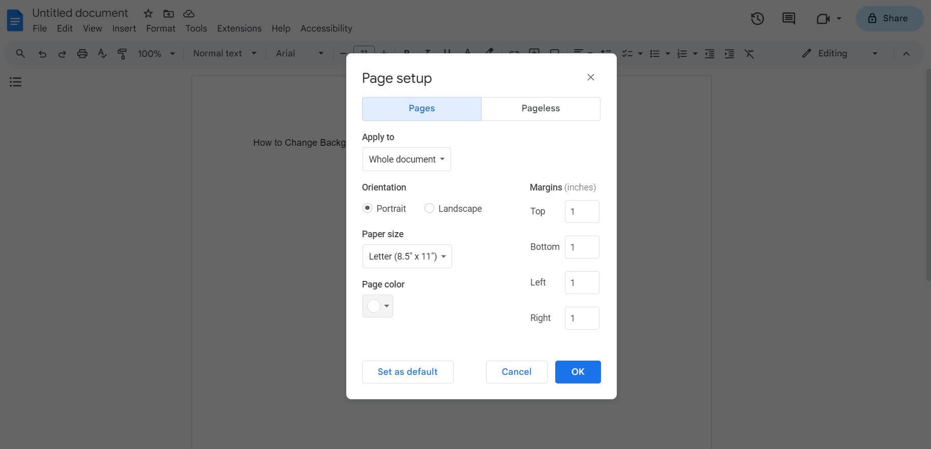 How To Change Background Color On Google Docs Step By Step