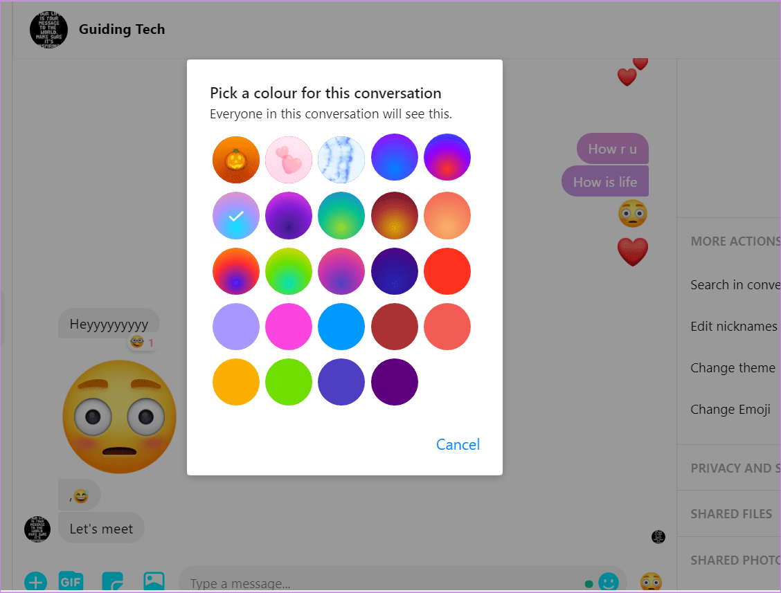 How To Change Or Remove Themes In Facebook Messenger Guiding Tech