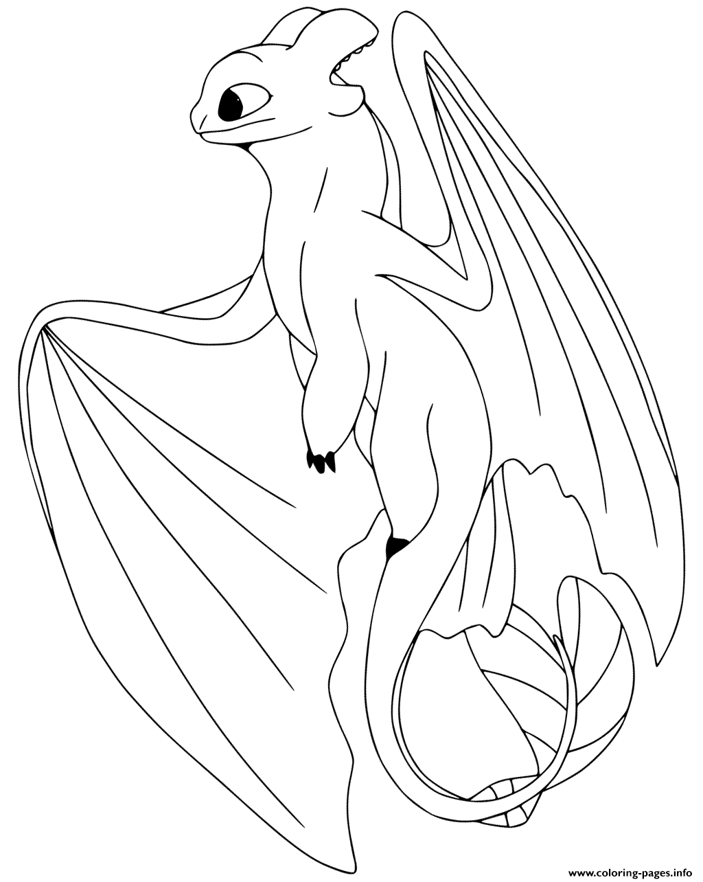 How To Train Your Dragon Coloring Pages Light Fury Fury Toothless Ohnezahn Onlinecoloringpages