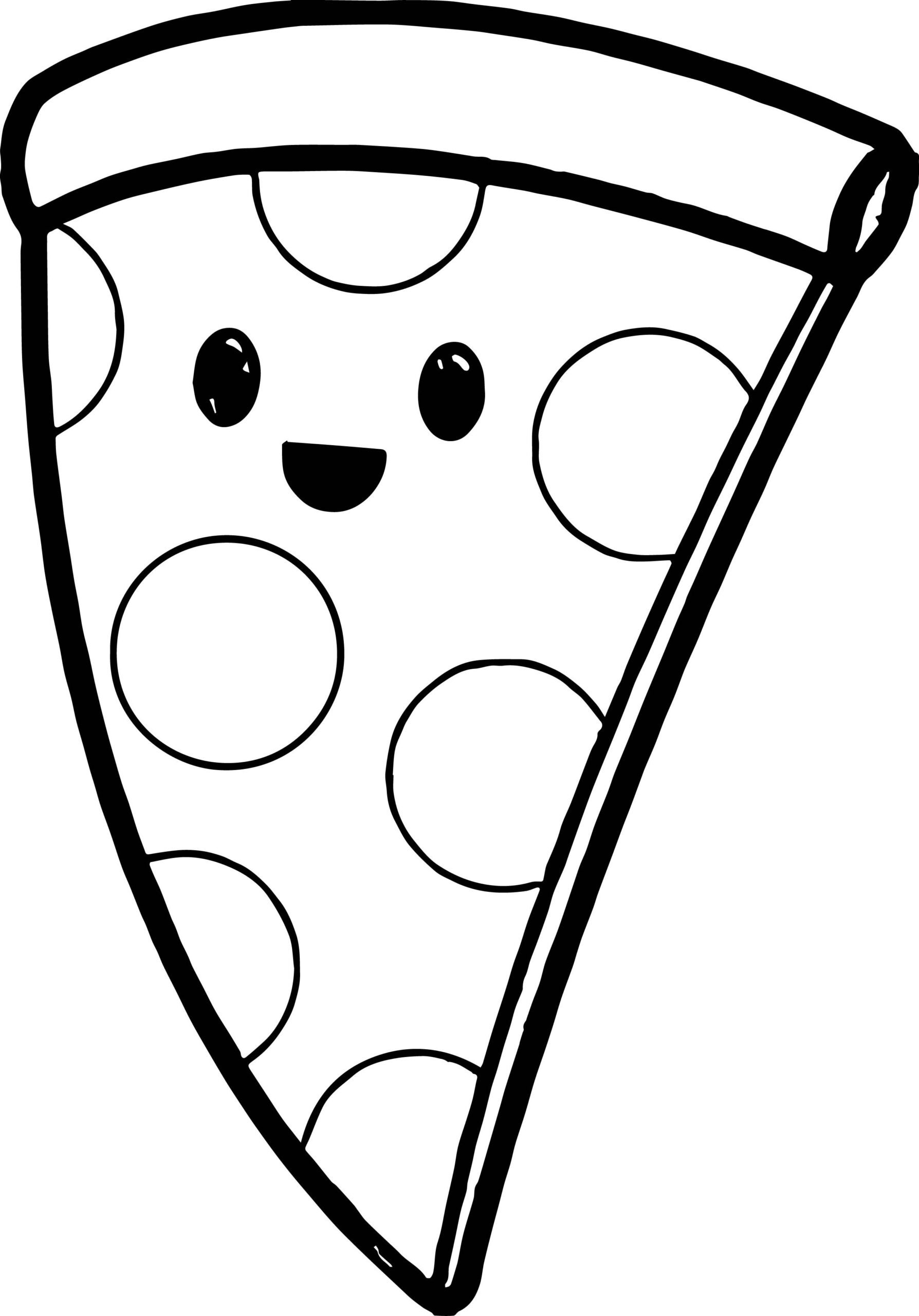 Image Result For Cartoon Pizza Easy Coloring Pages Pizza Coloring Page Cute Coloring Pages