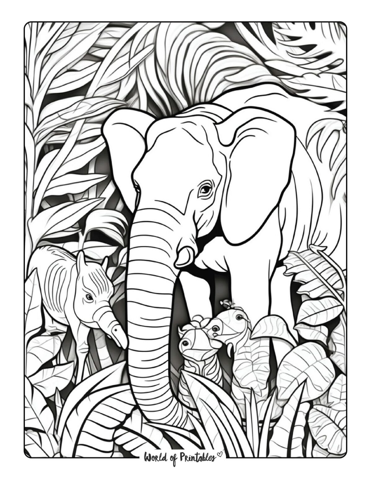 Jungle Coloring Pages World Of Printables
