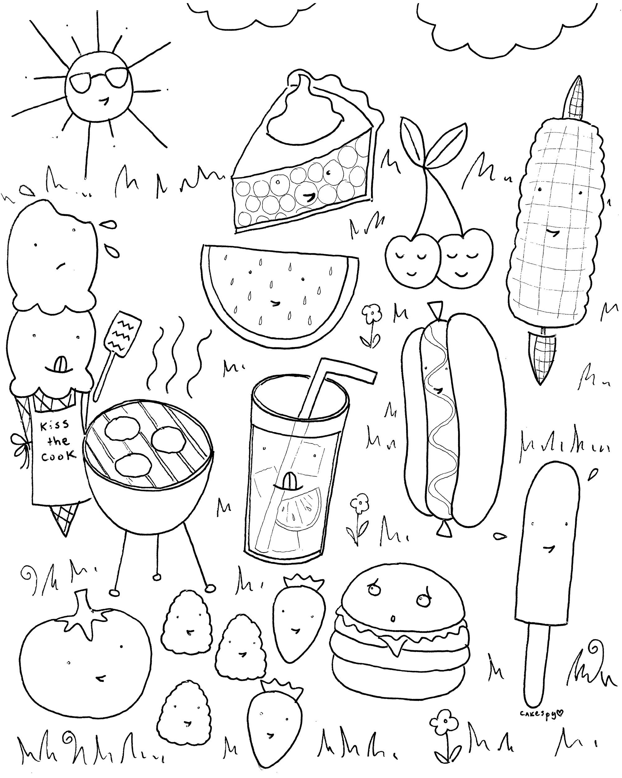 Coloring Pages Of Food