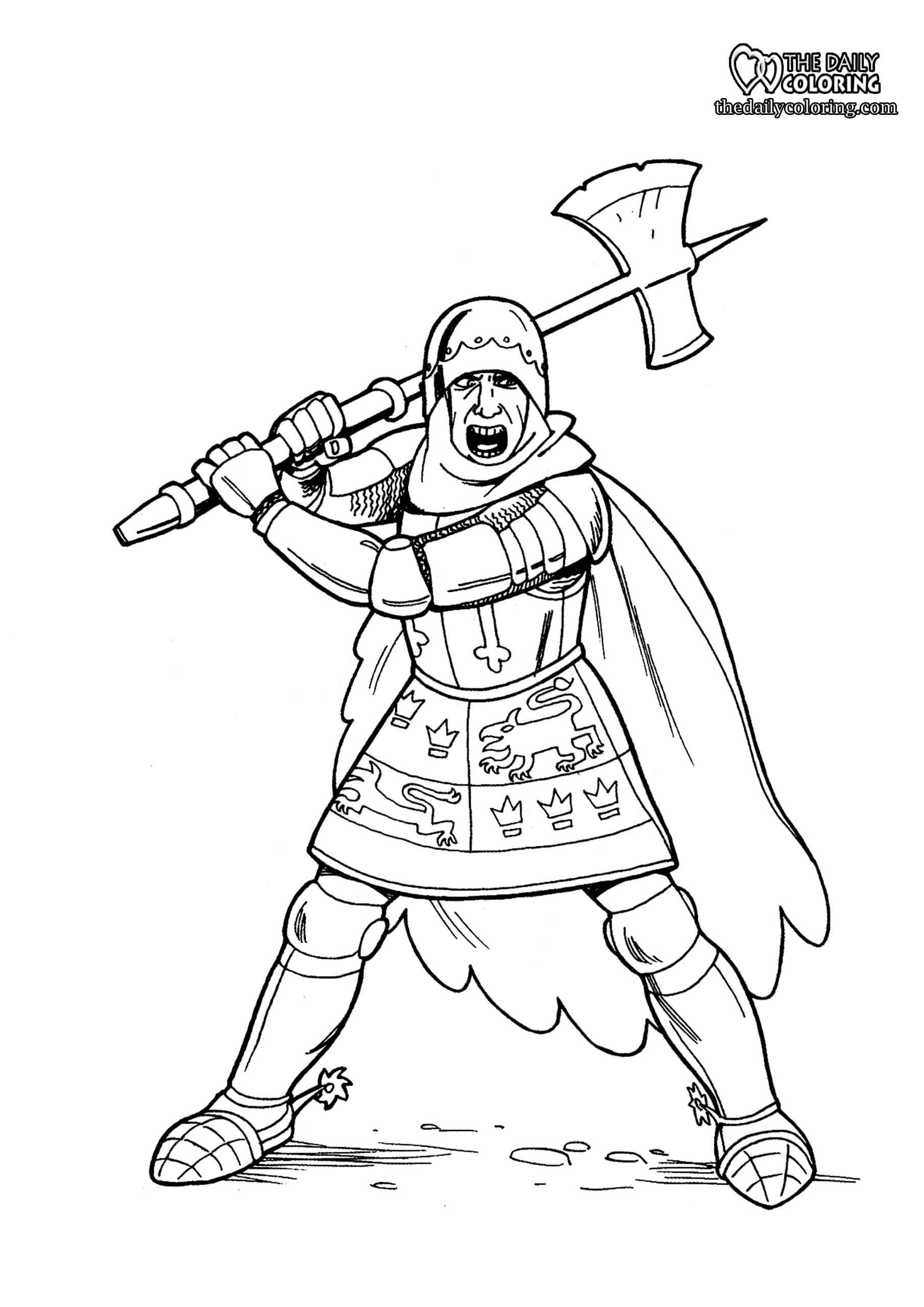 Knight Coloring Page