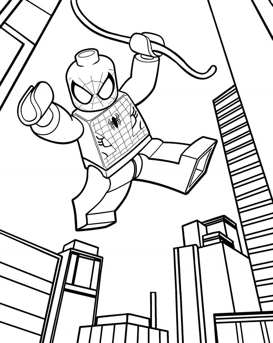 Lego Spiderman Coloring Pages Full Downloadable Educative Printable