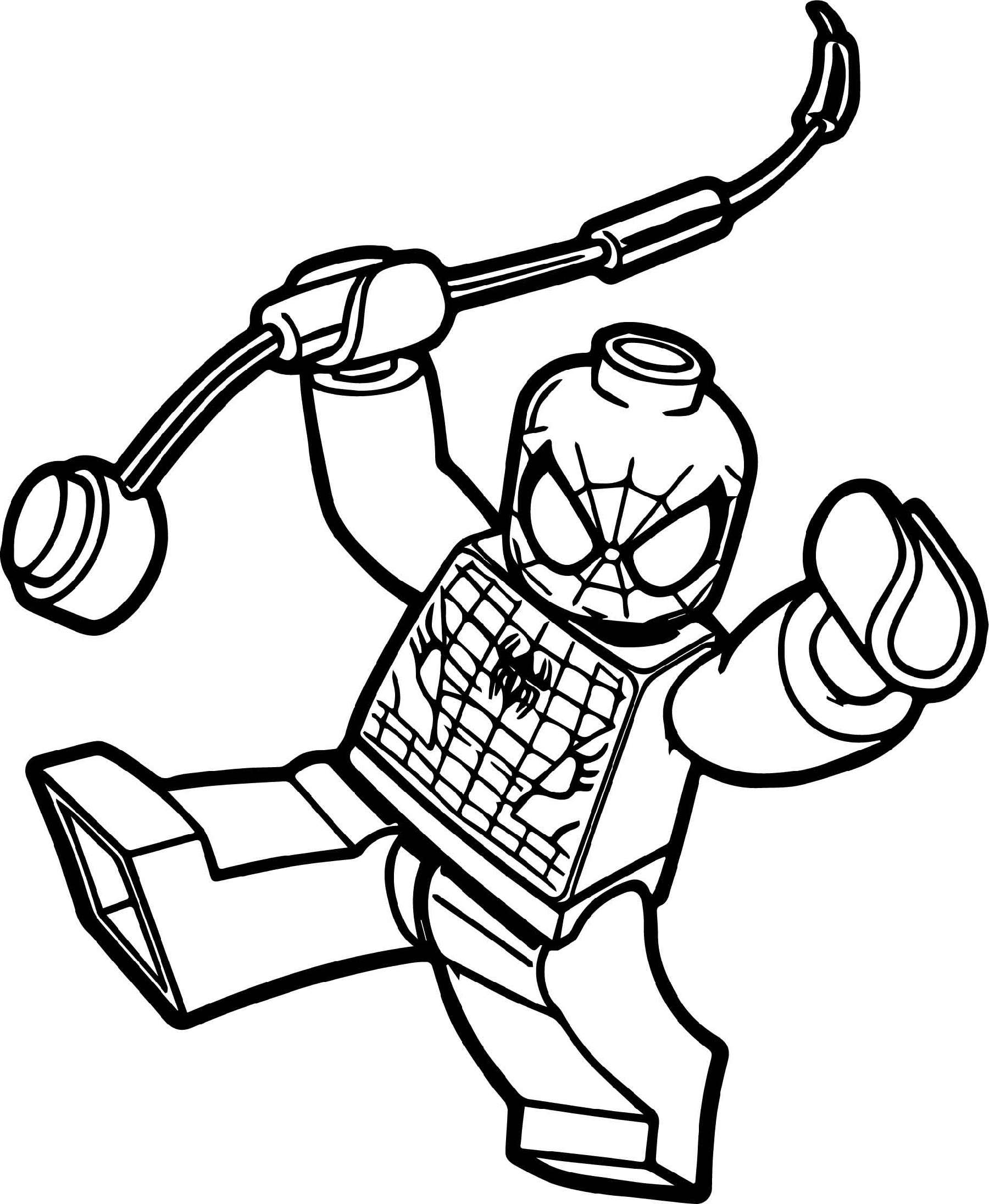Lego Spiderman Coloring Pages Full Downloadable Educative Printable