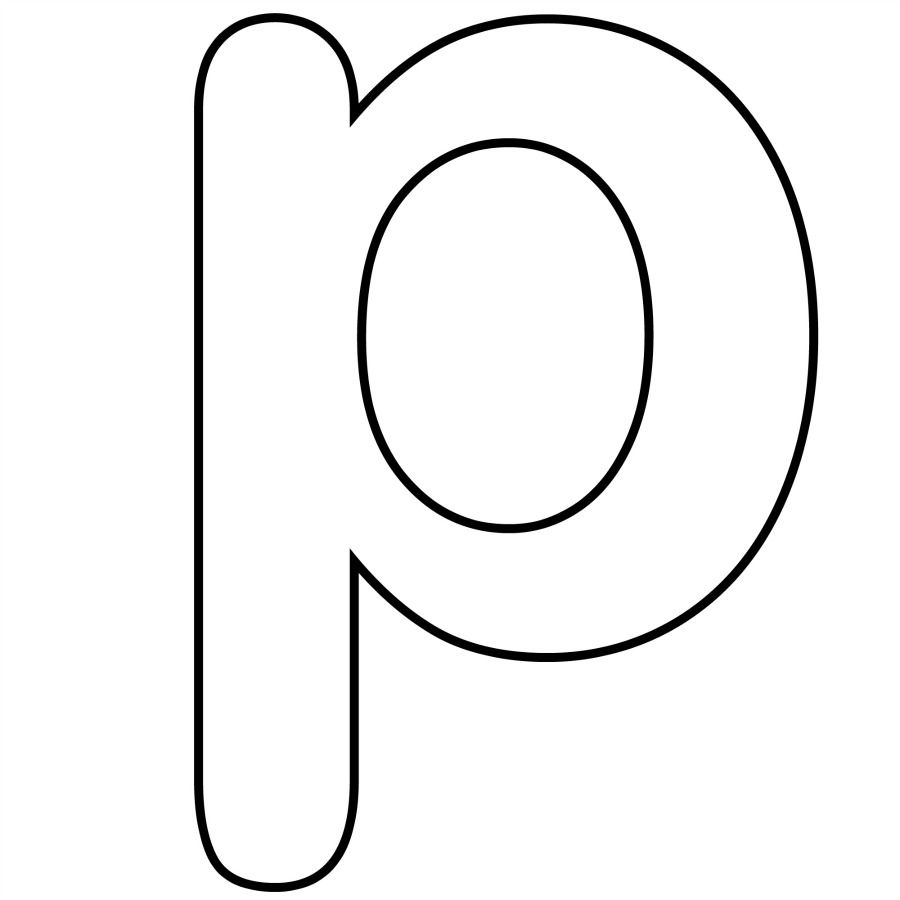 Letter P Coloring Printable Color