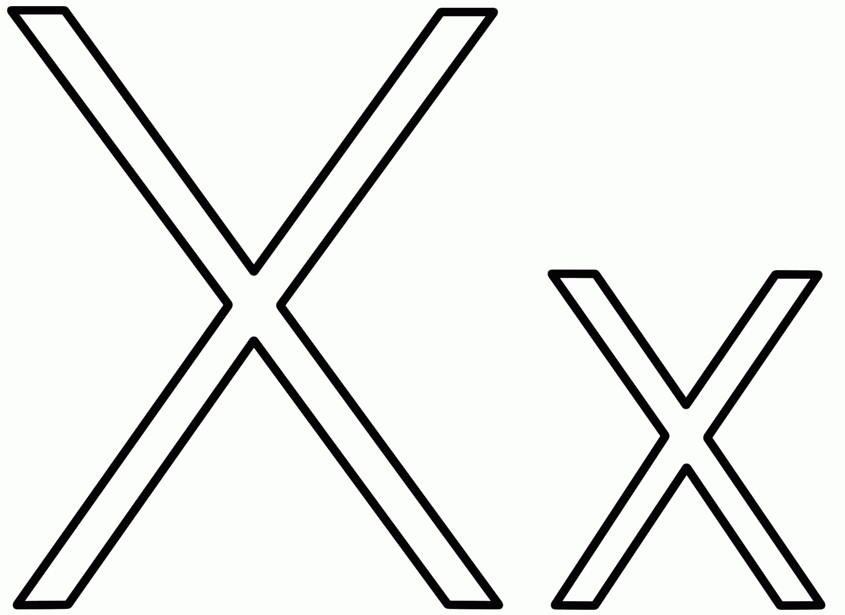 Letter X Coloring Pages