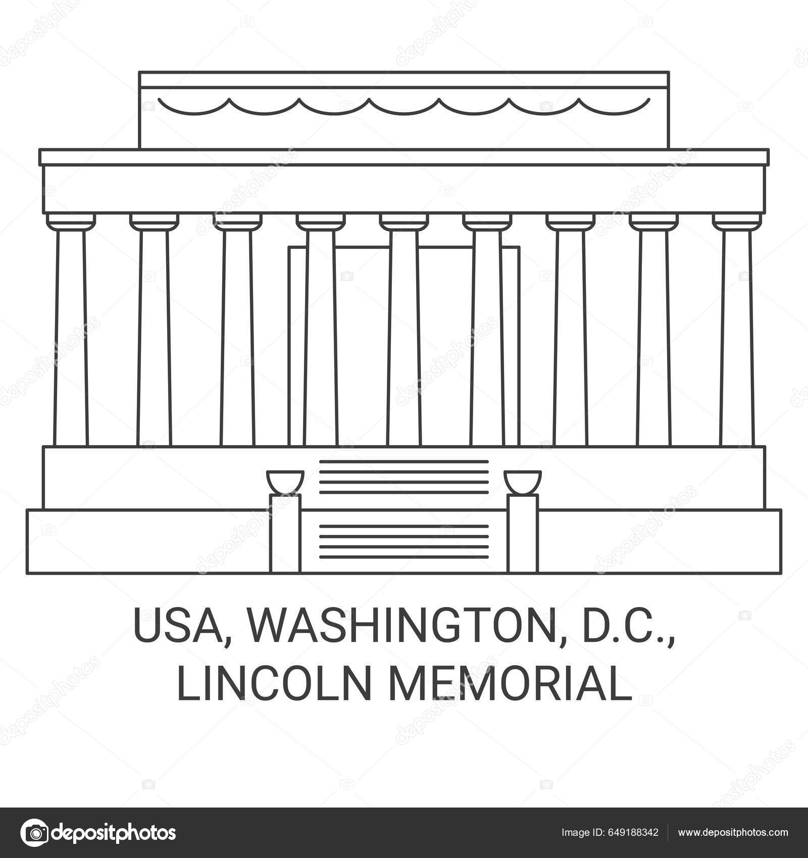 Lincoln Memorial Coloring Page