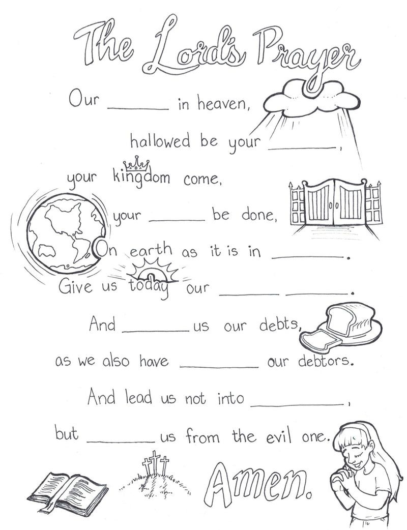 Lord S Prayer Coloring Page Artofit