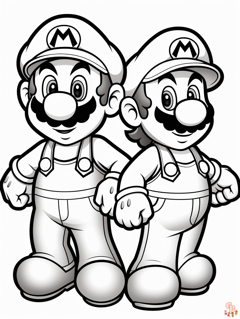 Luigi Coloring Pages