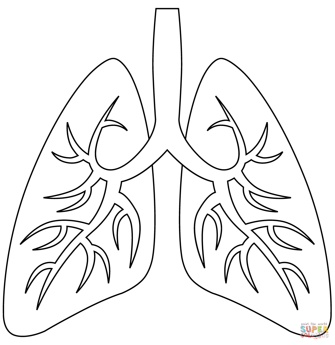 Lungs Coloring Page Free Printable Coloring Pages Lungs Drawing Free Printable Coloring