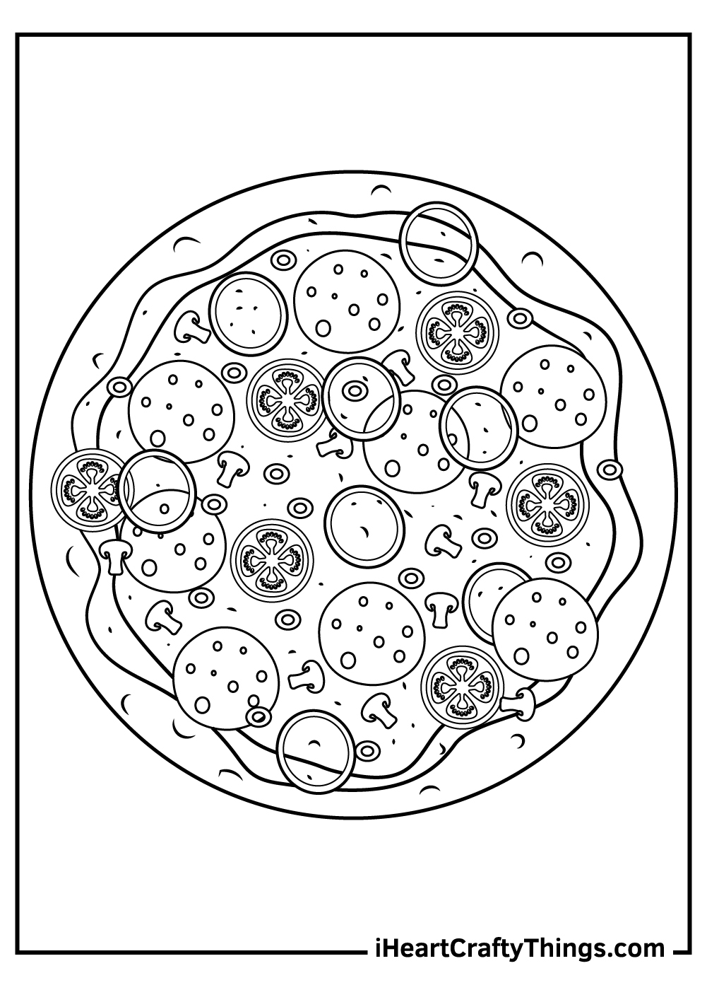 Make A Pizza Coloring Pages