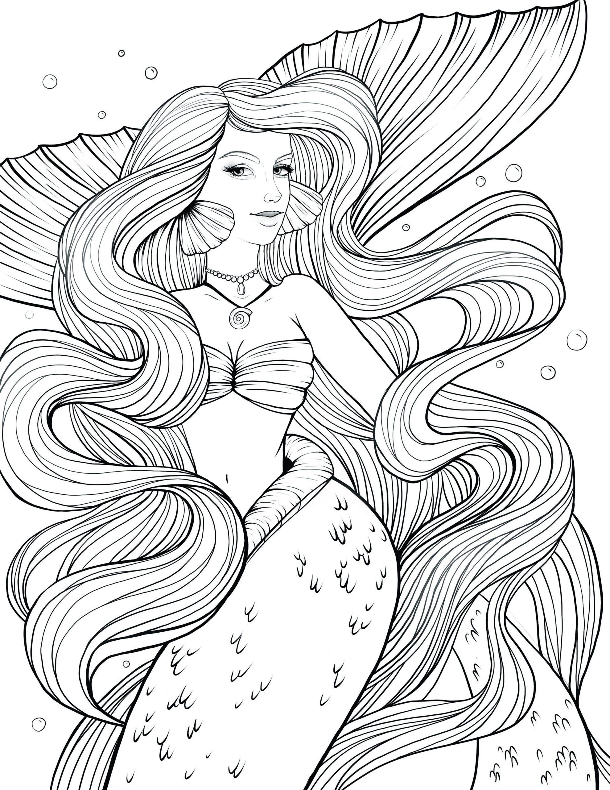 Mermaid Coloring Page