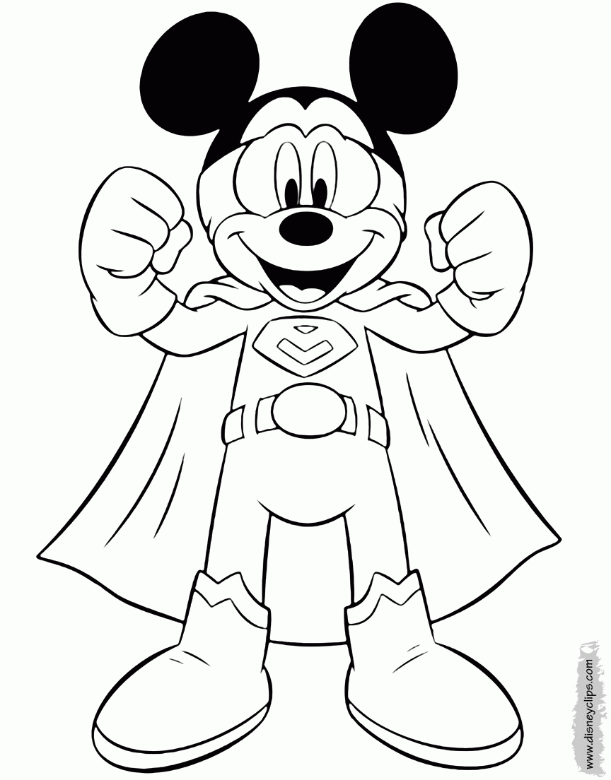 Mickey Mouse Coloring Pages Occupations Disneyclips