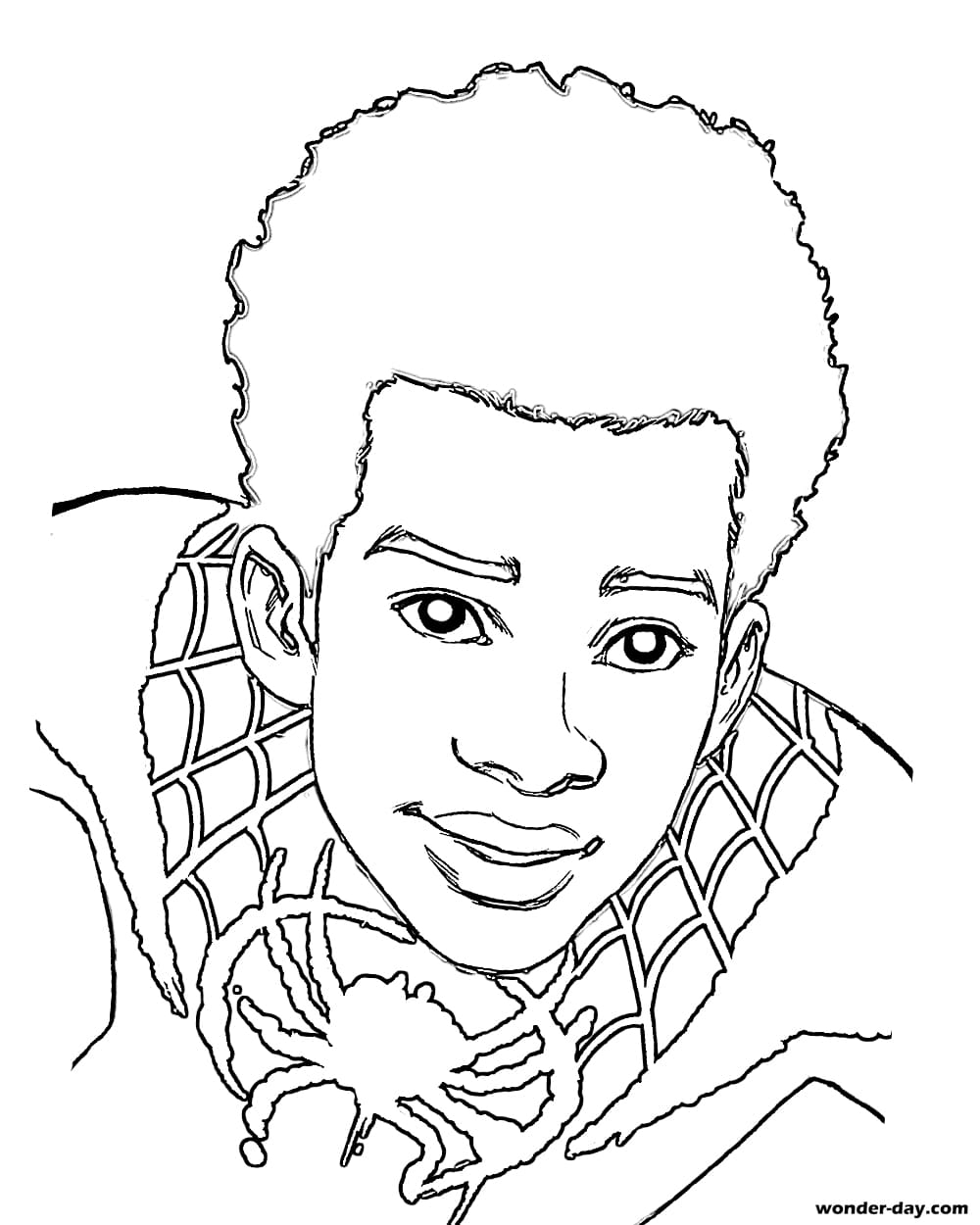 Miles Morales Coloring Pages Free Printable Coloring Pages