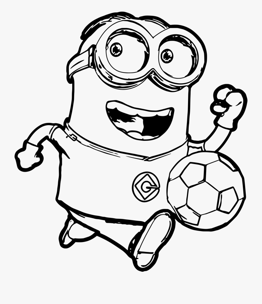 Minion Soccer Coloring Page Free Transparent Clipart ClipartKey