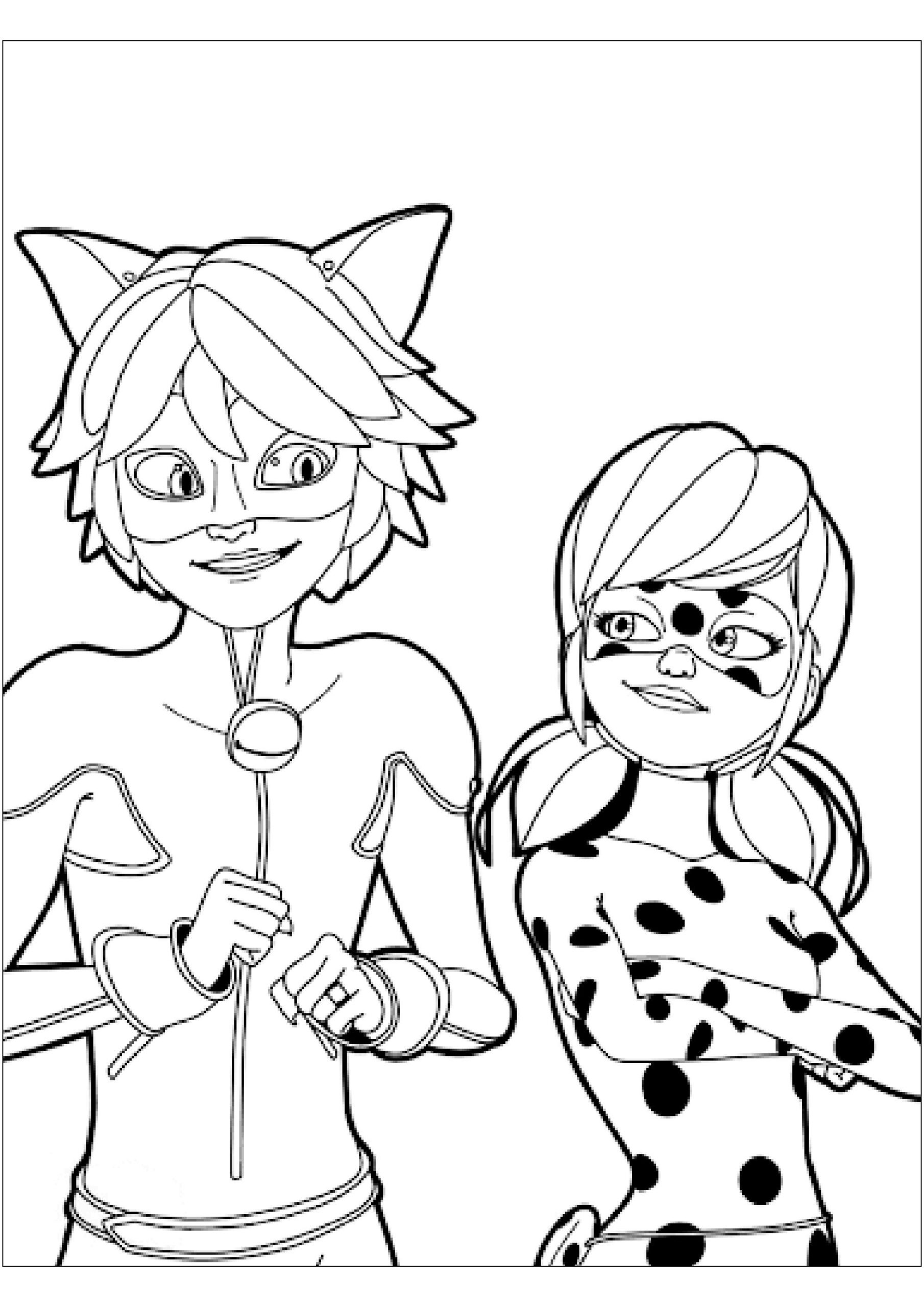 Miraculous Lady Bug Downloadable Coloring Page Miraculous LadyBug Coloring Pages For Kids