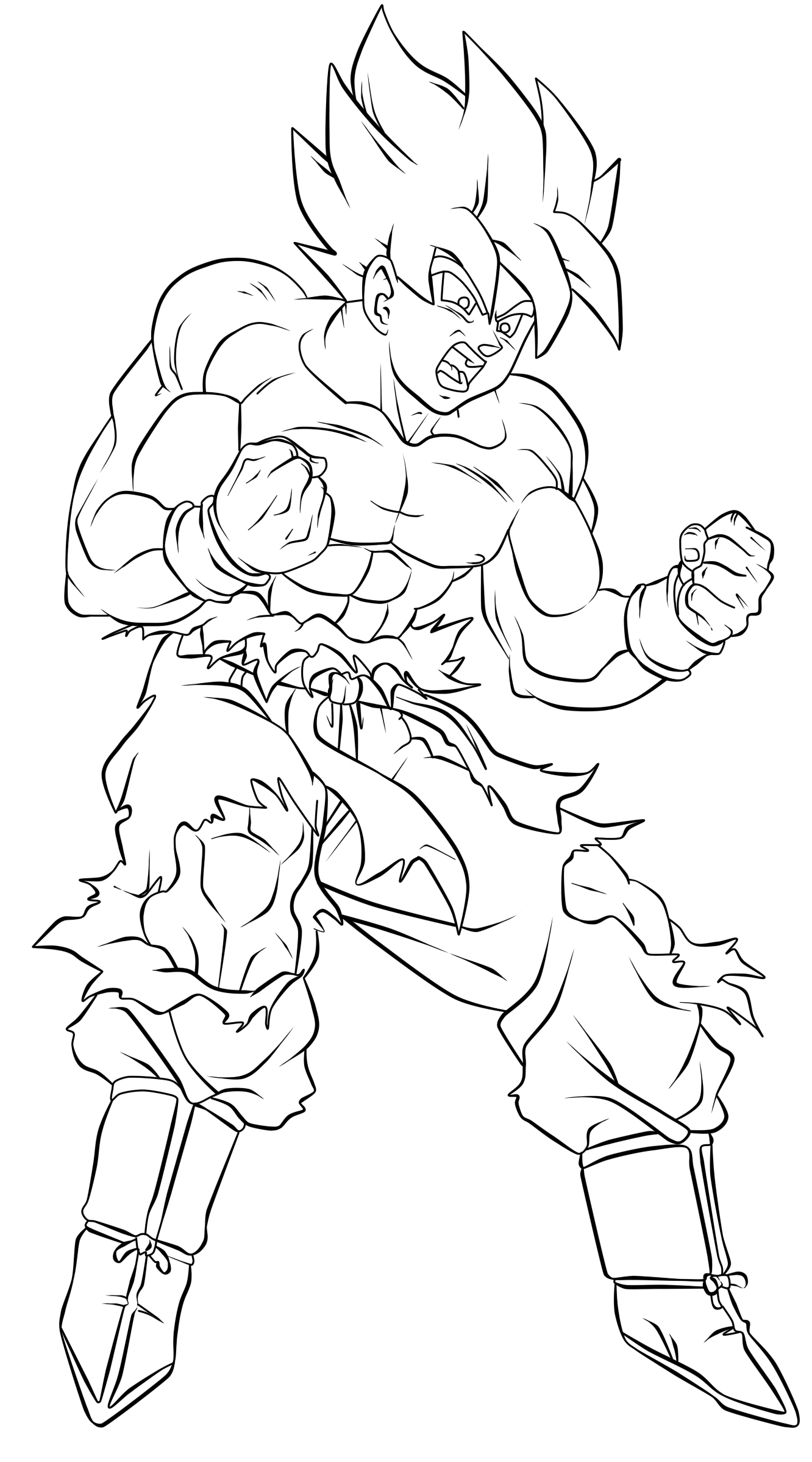 Mobile Goku Ssj3 Coloring Pencil Coloring Pages